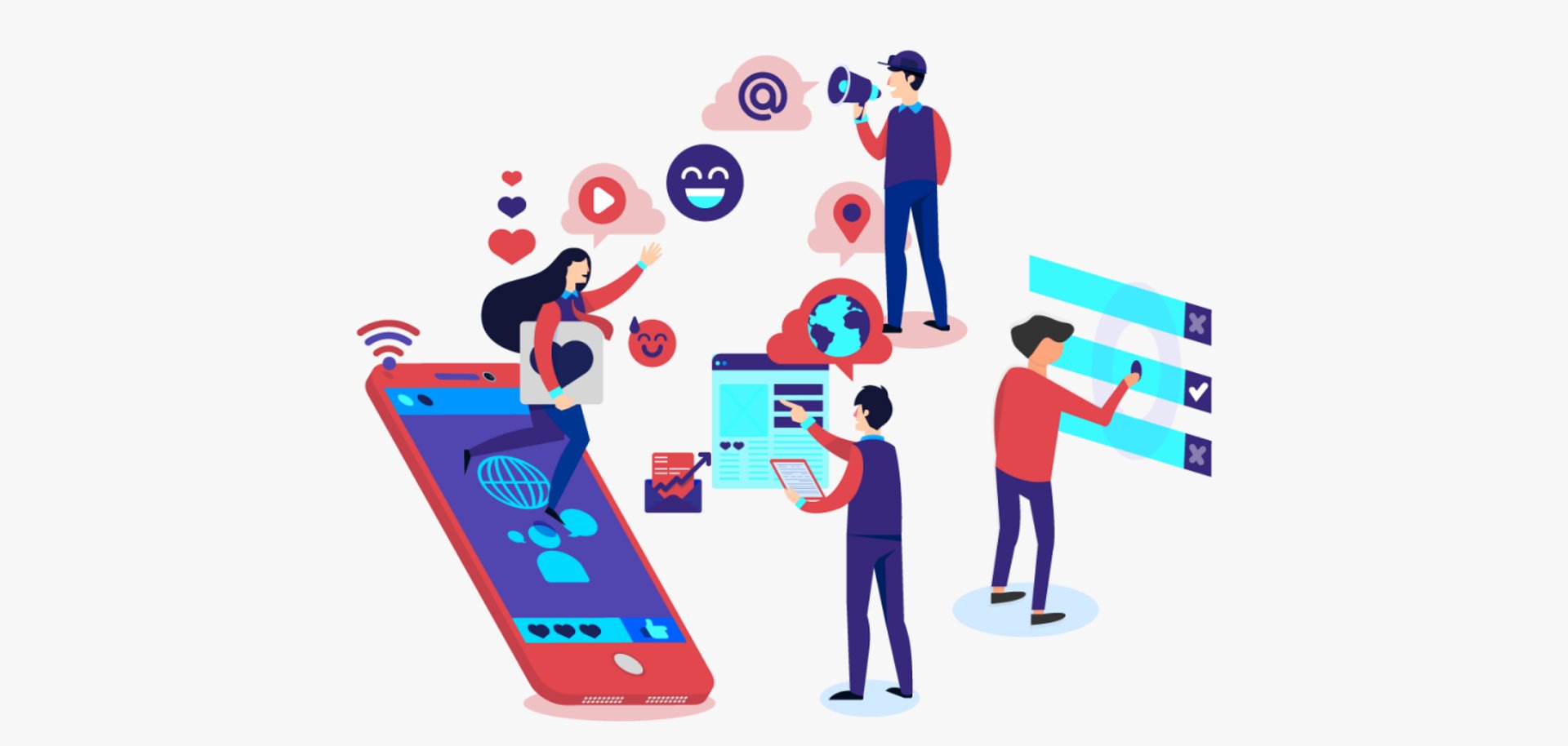 Graphic Networking people