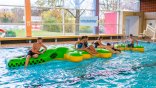 Large play equipment Crocodile in the indoor swimming pool