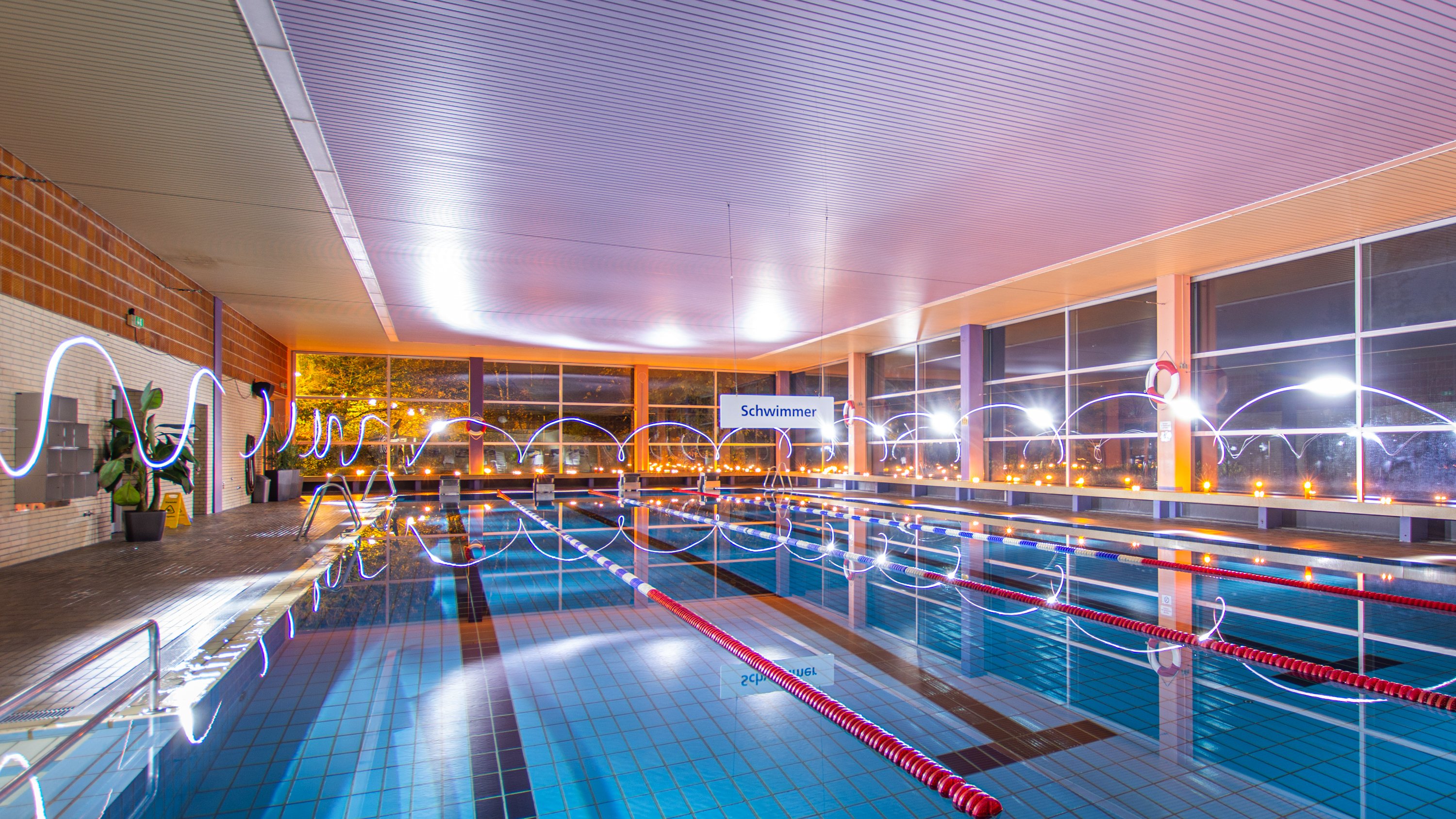 Pool of the indoor swimming pool