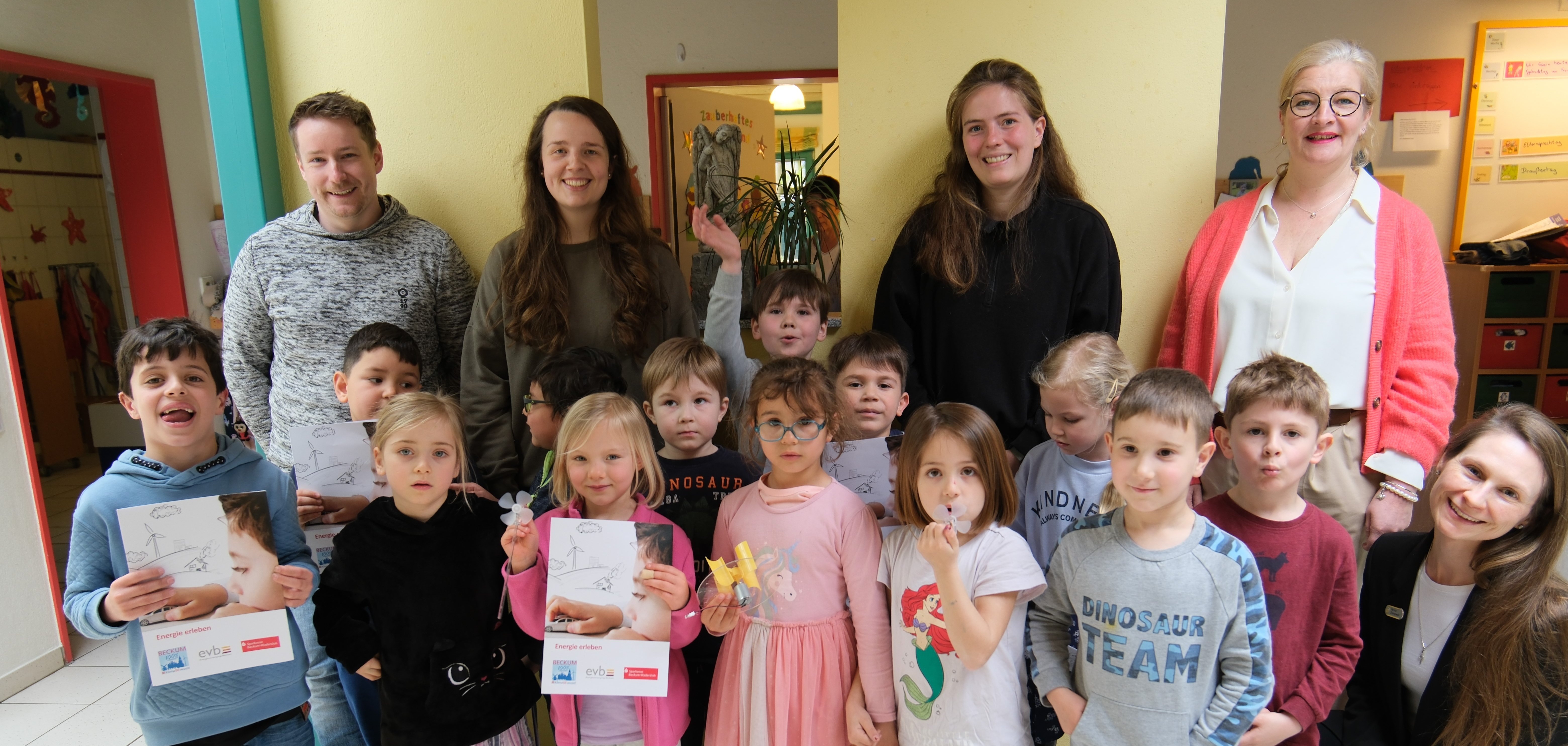 Daycare children and organising team