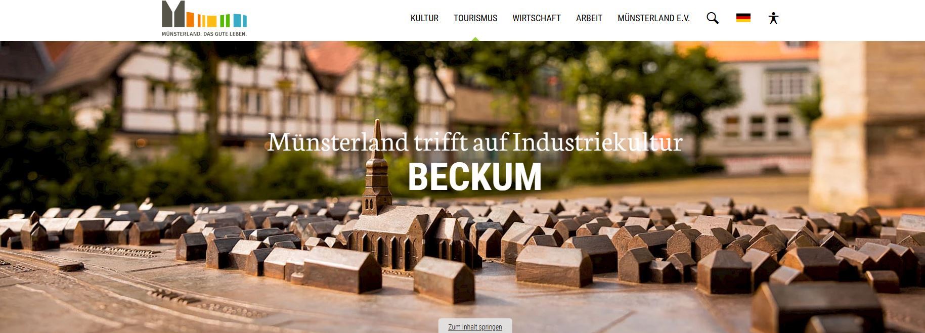 Screenshot of the new website