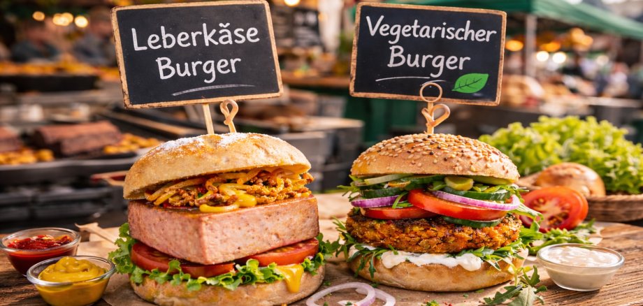 Burger auf einem Brett