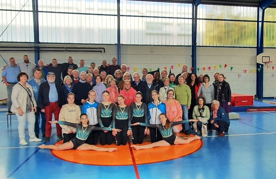 Beckum delegation in the gymnasium