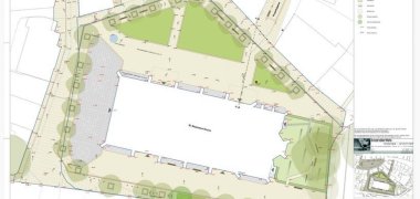 Plan of the future church square