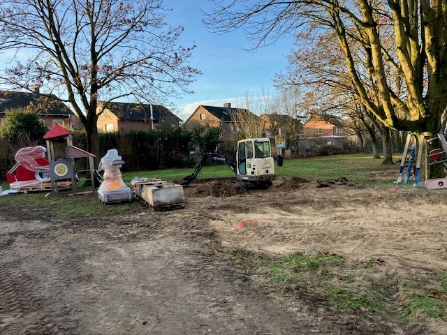 Start of construction on the playground