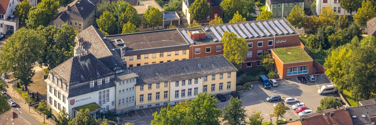 Town hall building from above