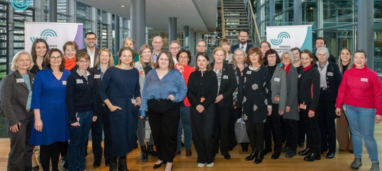 The picture shows the participants of the Alliance for Care Work who met in Berlin on 16 March.