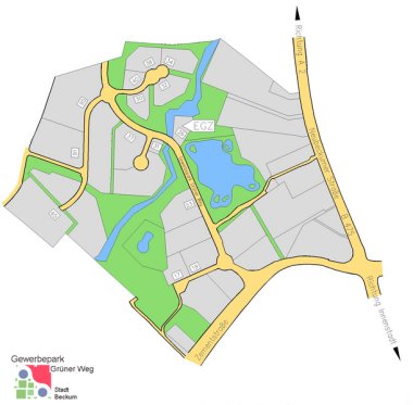 Site plan industrial estate Grüner Weg