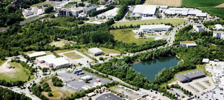Aerial view of Grüner Weg industrial estate