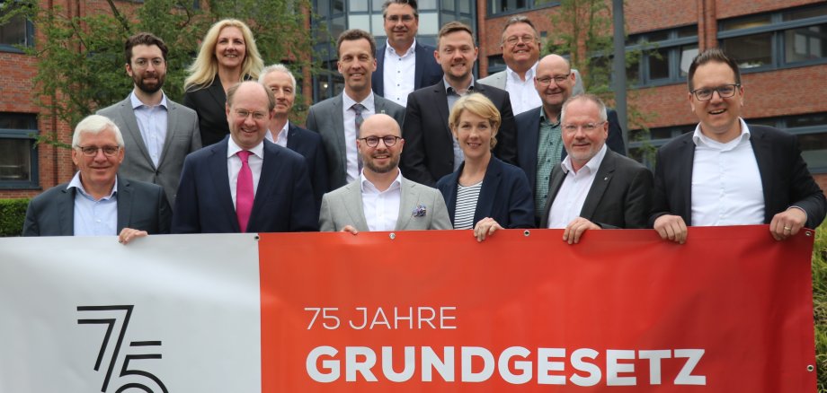 De districtscommissaris en de burgemeesters van het district Warendorf