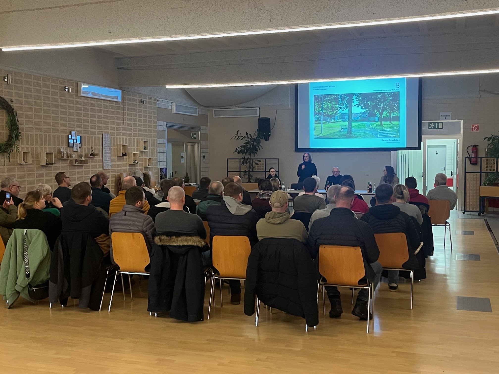 Deelnemers van achteren