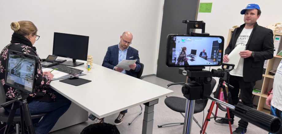 Bürgermeister am Filmset