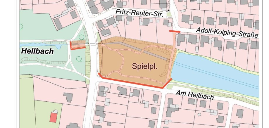 Kartenausschnitt mit Sperrung