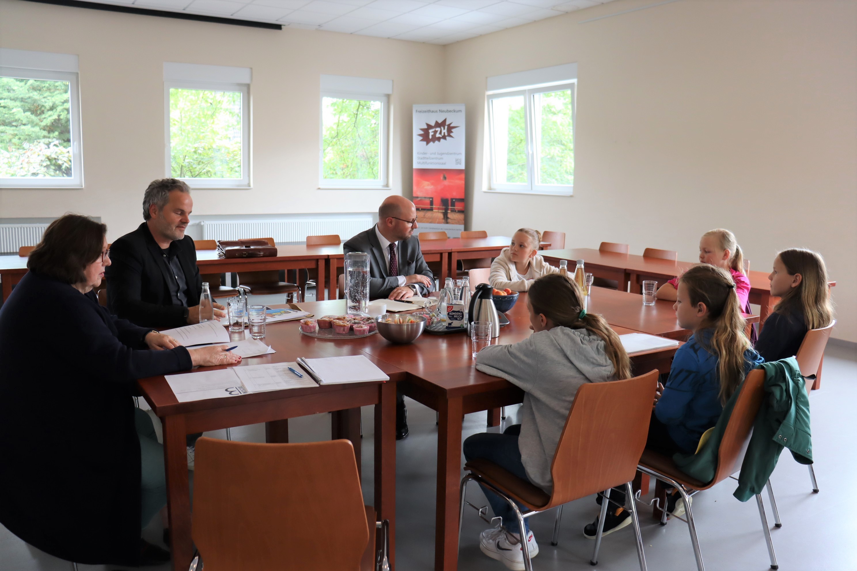 Uitwisseling in het recreatiecentrum