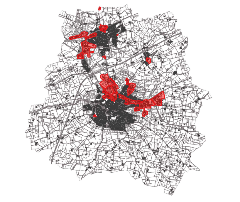 Grafisch concept voor commerciële ruimte