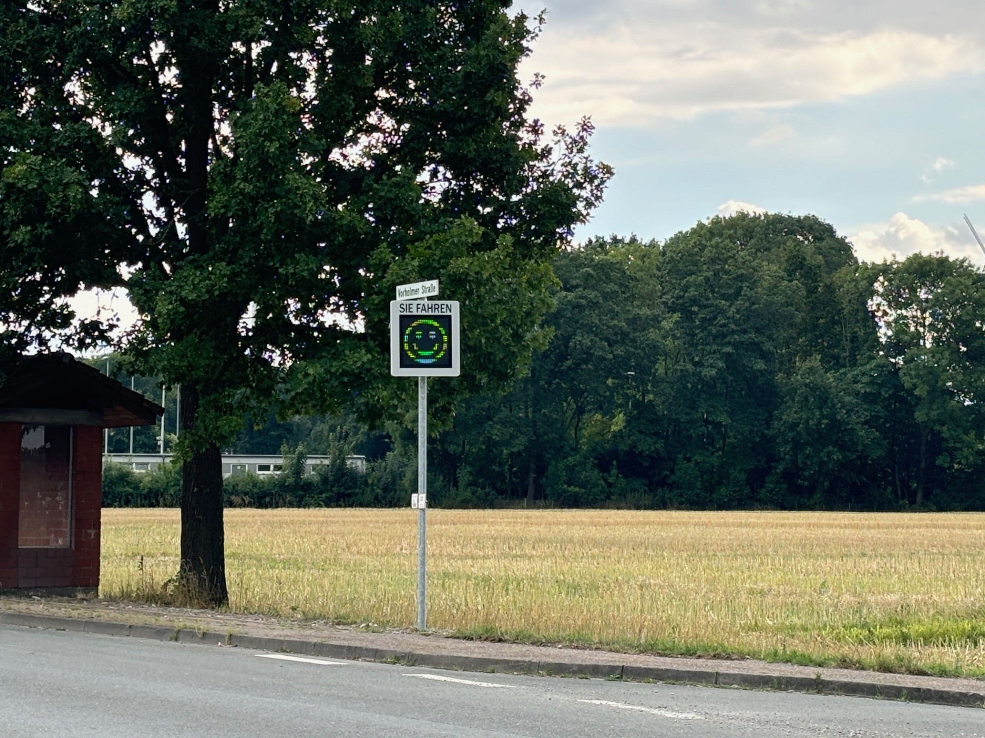 Snelheidsweergave met smiley in Roland