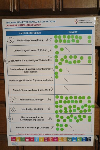 Actiegebieden Coördinatieresultaten