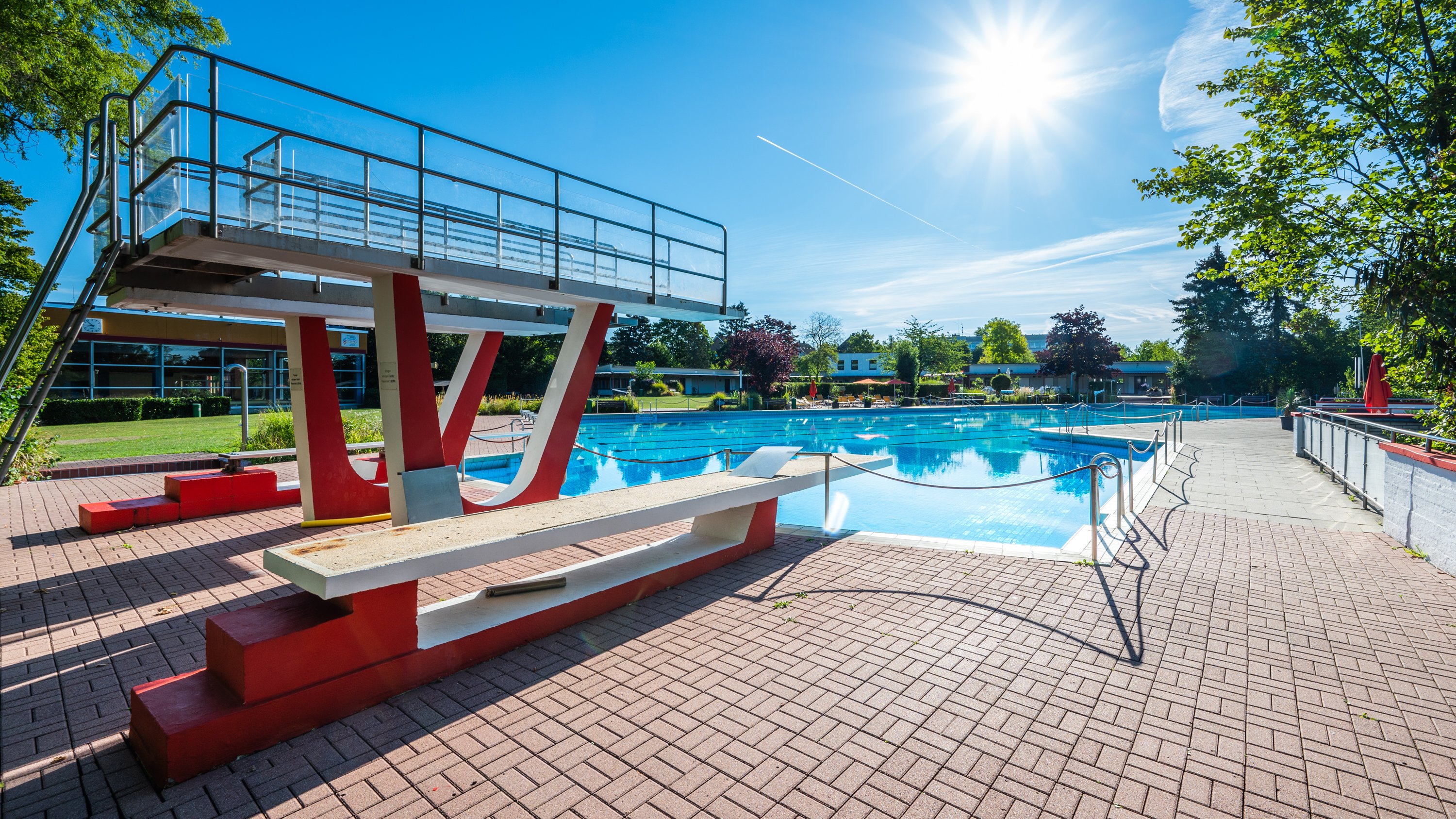 Sprungbereich im Freibad Beckum