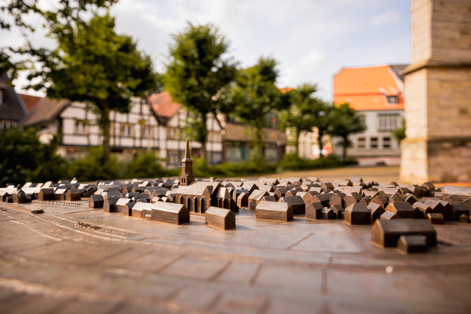 Stadtmodell aus Bronze