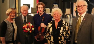 v. l. n. r. Cornelia Baumann (Stadt Beckum), Herbert Pälmke, Albrecht Menzel, die stellvertretende Bürgermeisterin Theresia Gerwing und Reinhard Broich (LWL)