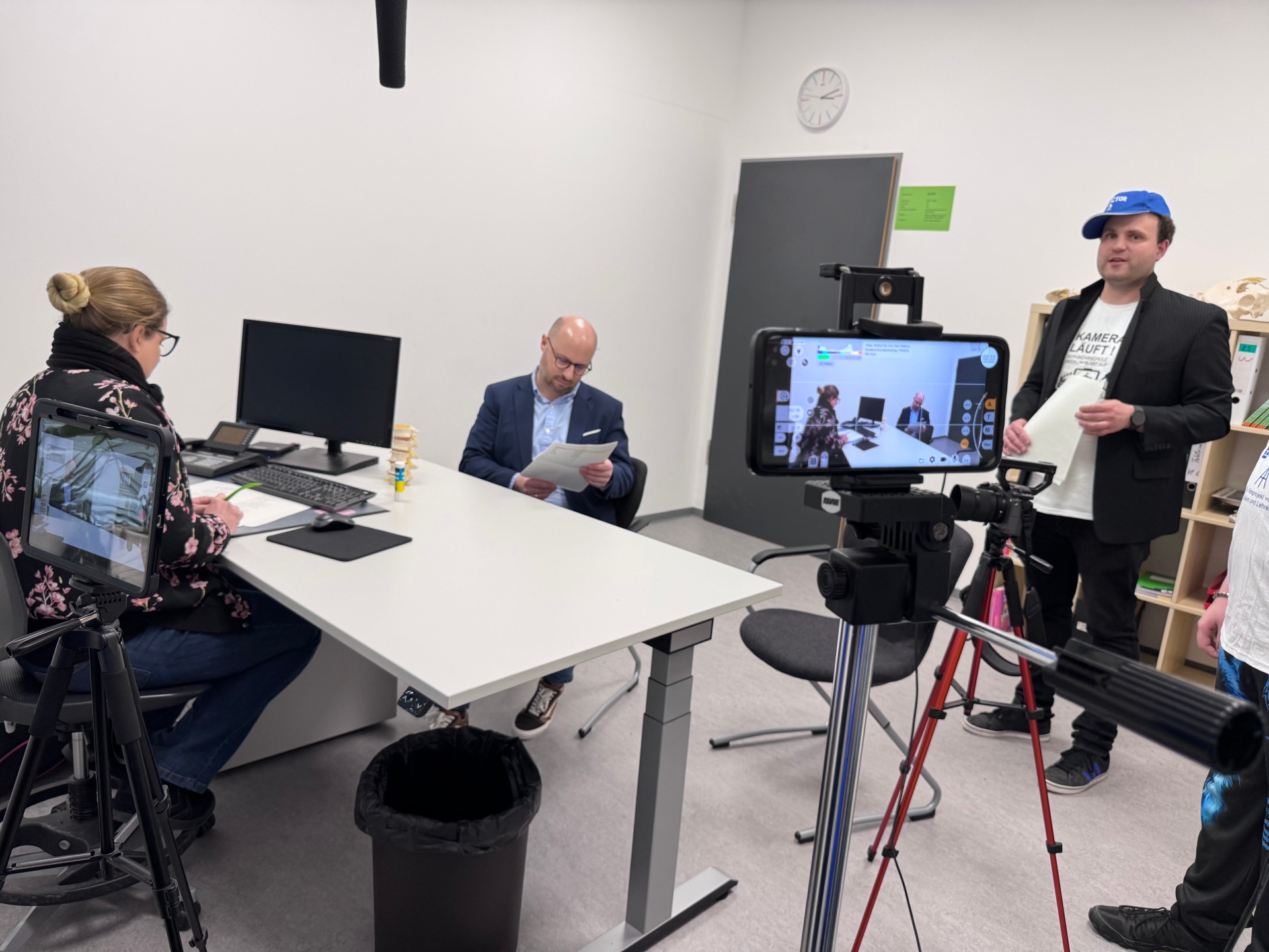 Bürgermeister am Filmset