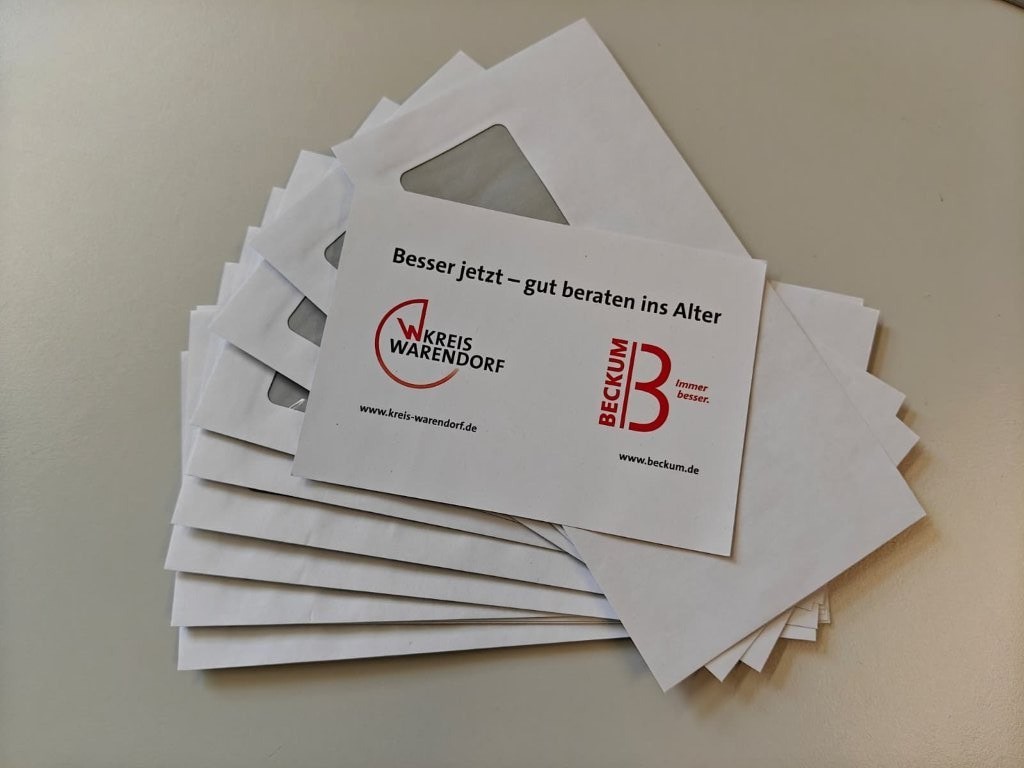 Aufgefächerte Briefumschläge