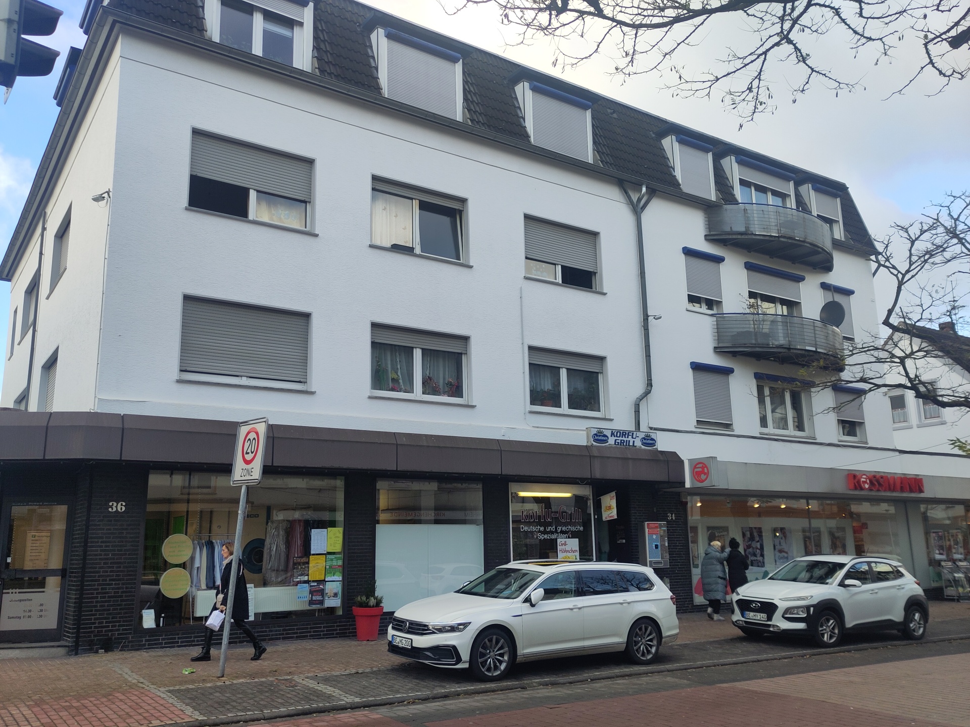 Frisch sanierte Fassade