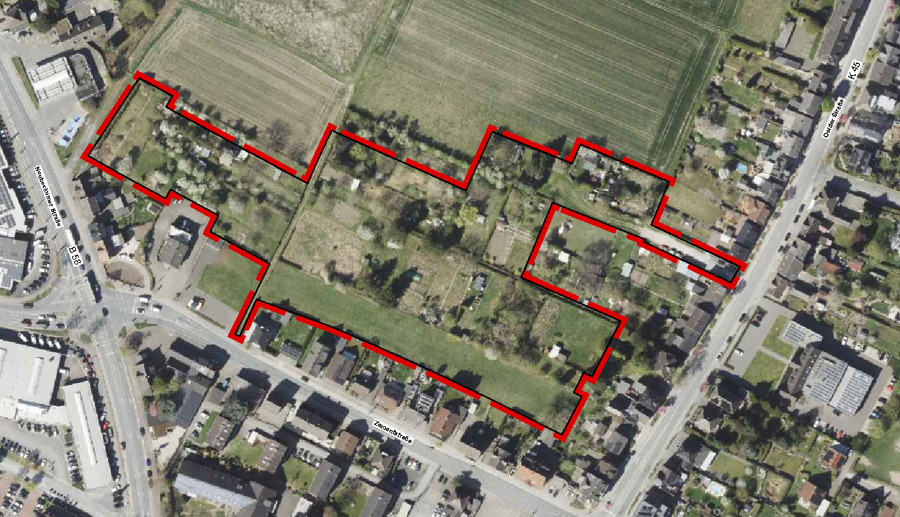 Karte mit Eintragungen