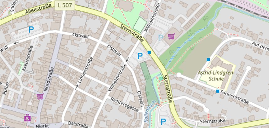 Kartenausschnitt Sternstraße