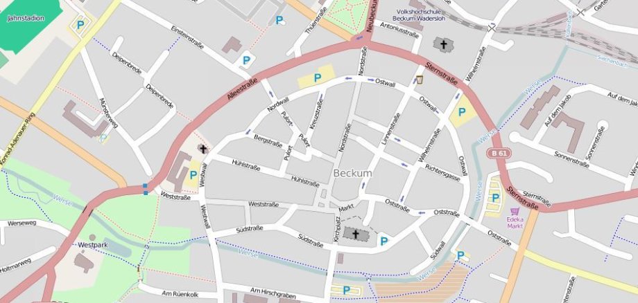 Stadtplanausschnitt