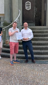 Bürgermeister Michael Gerdhenrich und Max Hegemann