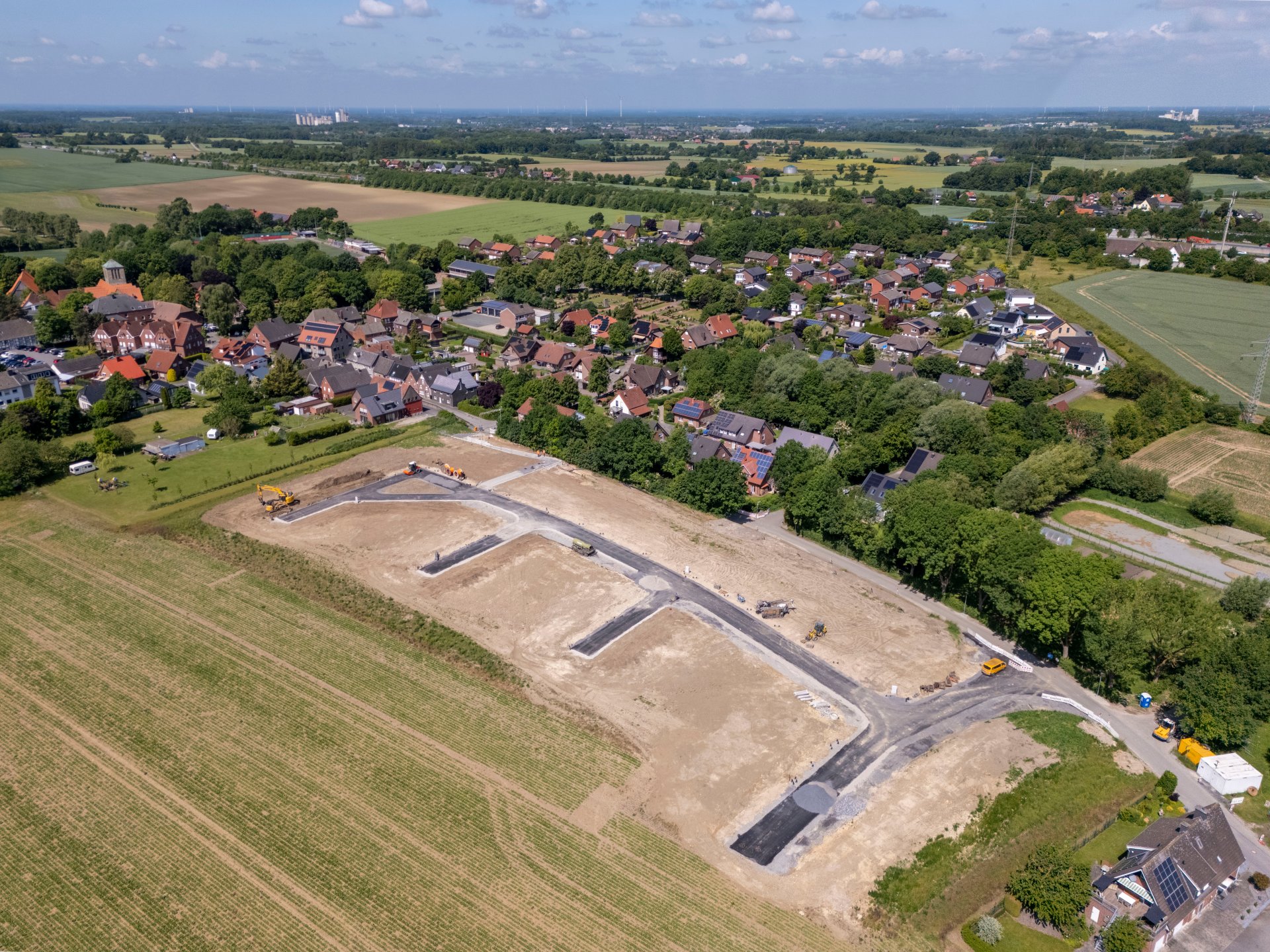 Luftbild des Baugebiets