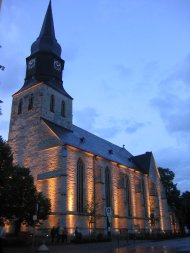 illuminierte Propsteikirche